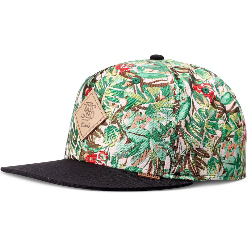 kepsar-platt-gron-snapback-woven-jungle-av-djinns