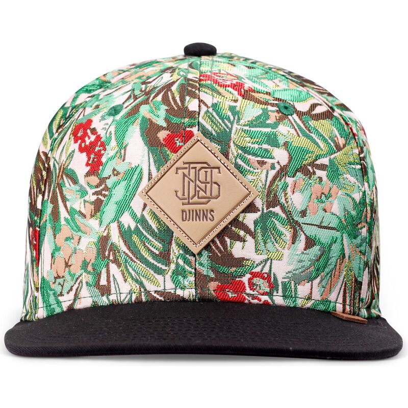 kepsar-platt-gron-snapback-woven-jungle-av-djinns