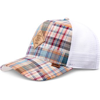 Kepsar böjd flerfärgad snapback HFT Patch Check Turquoise av Djinns