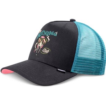 Kepsar böjd svart snapback HFT DNC Flamingo av Djinns
