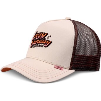 Kepsar böjd beige snapback HFT LSCC Funky av Djinns