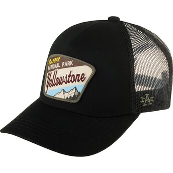 Kepsar böjd svart snapback Valin från Yellowstone National Park av American Needle