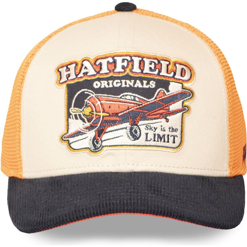 gorra-trucker-beige-naranja-y-azul-marino-semi-pla-de-hatfield gorra-trucker-beige-naranja-y-azul-marino-semi-pla-de-hatfield