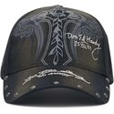 kepsar-bojd-svart-justerbart-band-storming-rose-washed-av-ed-hardy