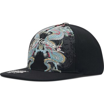 Kepsar platt svart snapback Battle av Ed Hardy