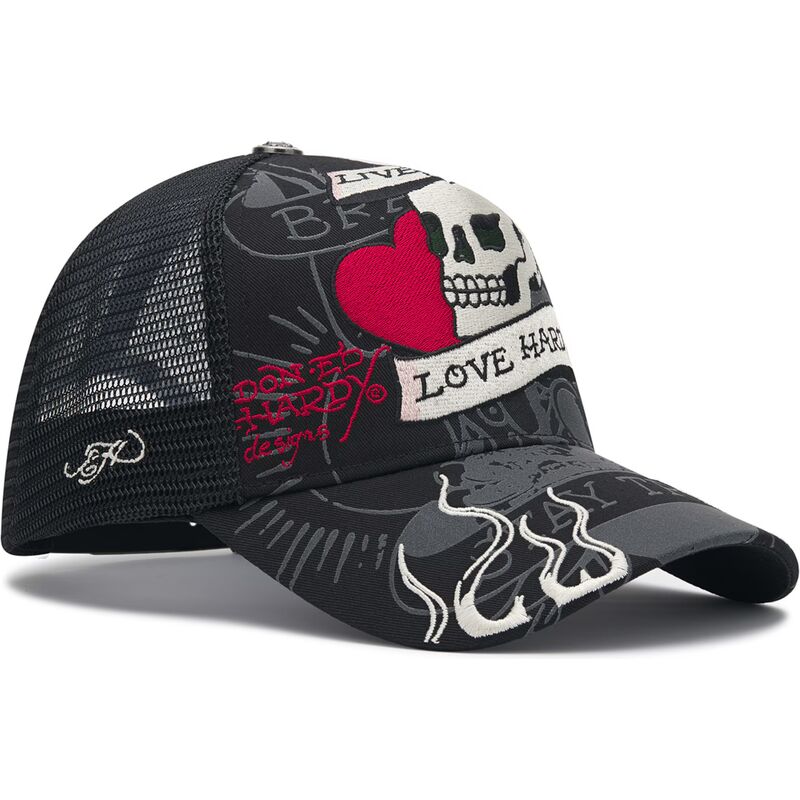 kepsar-bojd-svart-snapback-live-fast-love-hard-av-ed-hardy