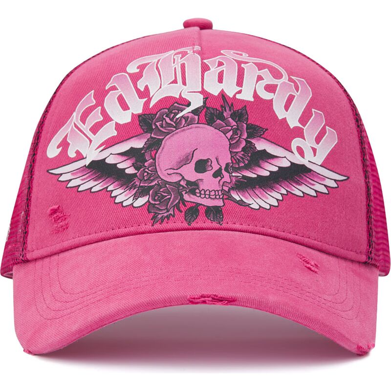 kepsar-bojd-rosa-snapback-flaming-gothic-skull-washed-av-ed-hardy