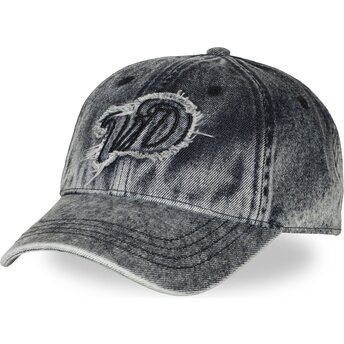 Kepsar böjd blå justerbart band denim FRINGE av Von Dutch