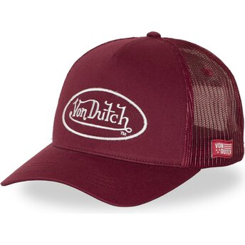 Kepsar böjd röd snapback LOF B54 av Von Dutch