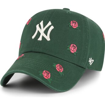 Kepsar böjd grön justerbart band Clean Up Scatter från New York Yankees MLB av 47 Brand