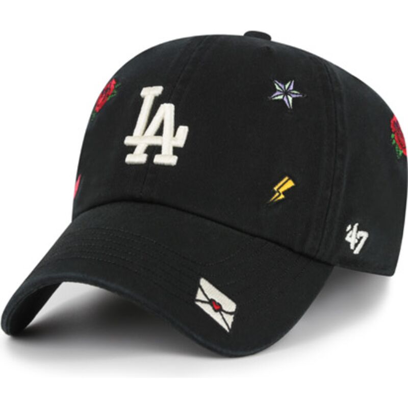 kepsar-bojd-svart-justerbart-band-clean-up-multi-scatter-fran-los-angeles-dodgers-mlb-av-47-brand