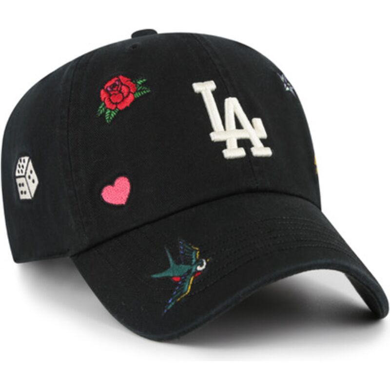 kepsar-bojd-svart-justerbart-band-clean-up-multi-scatter-fran-los-angeles-dodgers-mlb-av-47-brand