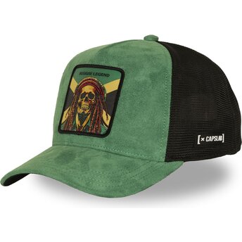 Kepsar böjd grön snapback Reggae Legend STA1 REG Bob Marley Famous av Capslab