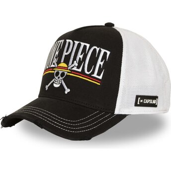 Kepsar böjd svart snapback OP8 Straw Hat Pirates One Piece av Capslab