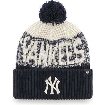 Mössor pompong marinblå Bone Chill Cuff Knit från New York Yankees MLB av 47 Brand