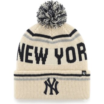 Mössor pompong kräm Quattrle Cuff Knit från New York Yankees MLB av 47 Brand