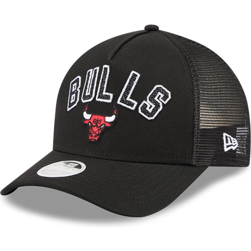 kepsar-bojd-svart-snapback-9forty-m-crown-a-frame-pomp-fran-chicago-bulls-nba-av-new-era