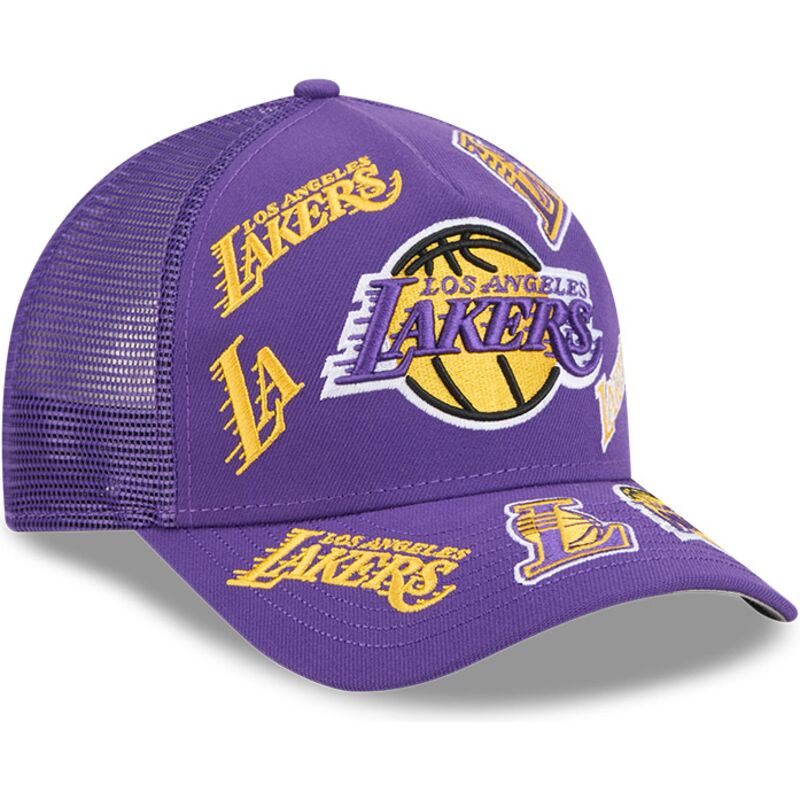 kepsar-bojd-violett-snapback-9forty-m-crown-a-frame-all-over-fran-los-angeles-lakers-nba-av-new-era