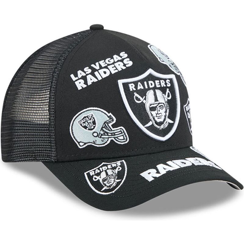 kepsar-bojd-svart-snapback-9forty-m-crown-a-frame-all-over-fran-las-vegas-raiders-nfl-av-new-era