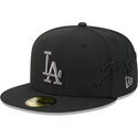 kepsar-platt-svart-justerad-59fifty-side-script-fran-los-angeles-dodgers-mlb-av-new-era