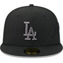 kepsar-platt-svart-justerad-59fifty-side-script-fran-los-angeles-dodgers-mlb-av-new-era