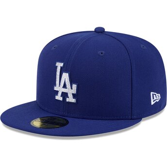 Kepsar platt blå justerad 59FIFTY Rhinstone Badge från Los Angeles Dodgers MLB av New Era