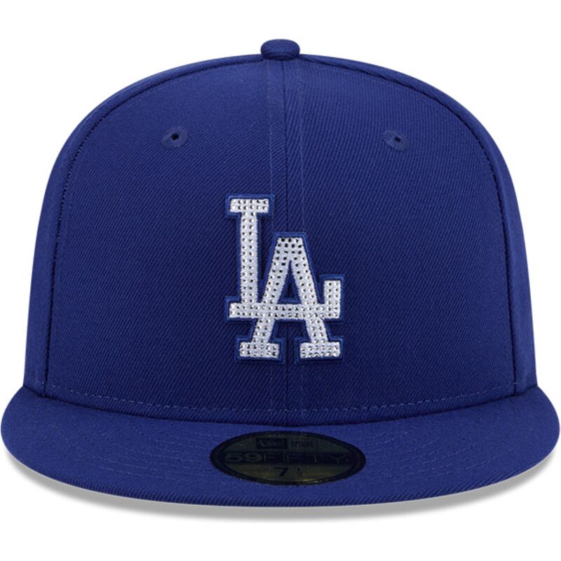 kepsar-platt-bla-justerad-59fifty-rhinstone-badge-fran-los-angeles-dodgers-mlb-av-new-era