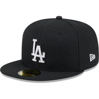 Kepsar platt svart justerad 59FIFTY Rhinestone från Los Angeles Dodgers MLB av New Era