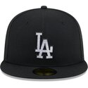 kepsar-platt-svart-justerad-59fifty-rhinestone-fran-los-angeles-dodgers-mlb-av-new-era