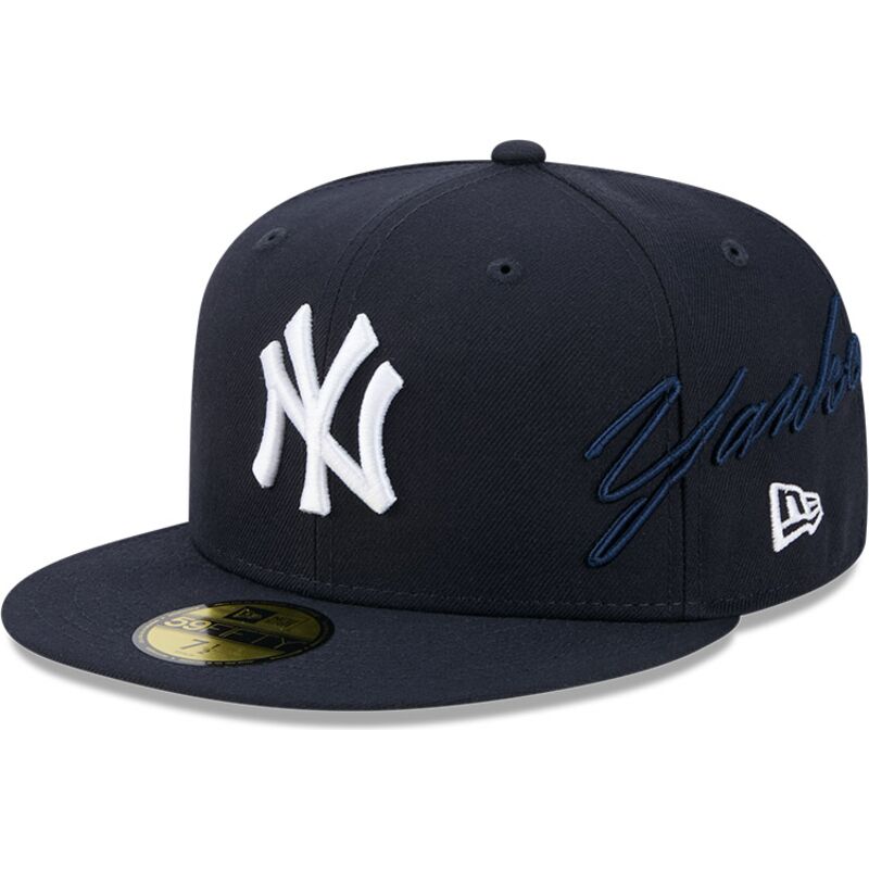 kepsar-platt-marinbla-justerad-59fifty-side-script-fran-new-york-yankees-mlb-av-new-era