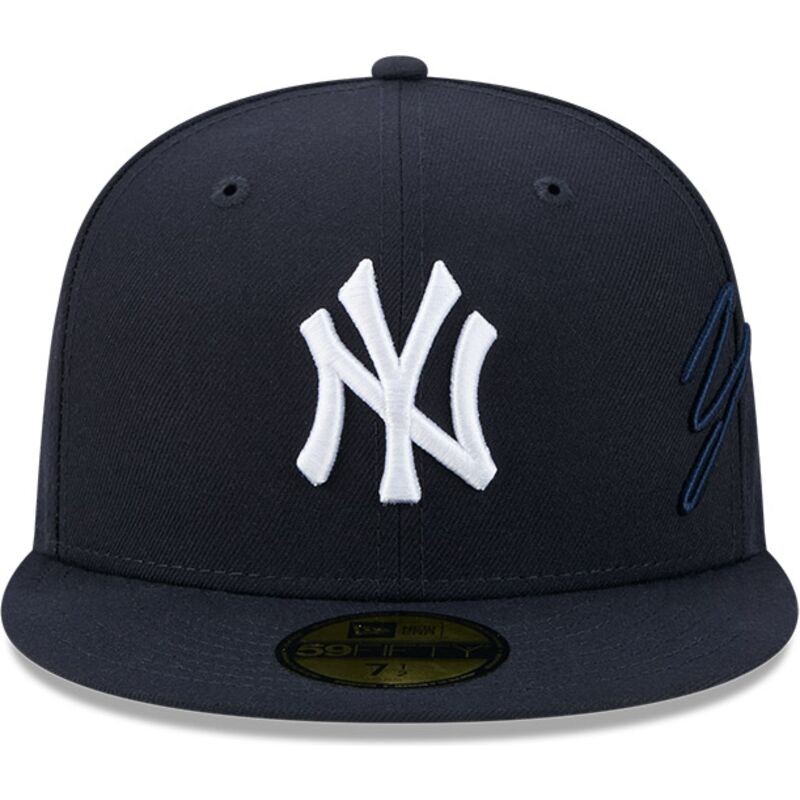 kepsar-platt-marinbla-justerad-59fifty-side-script-fran-new-york-yankees-mlb-av-new-era