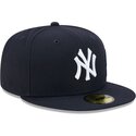 kepsar-platt-marinbla-justerad-59fifty-side-script-fran-new-york-yankees-mlb-av-new-era