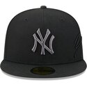 kepsar-platt-svart-justerad-59fifty-side-script-fran-new-york-yankees-mlb-av-new-era