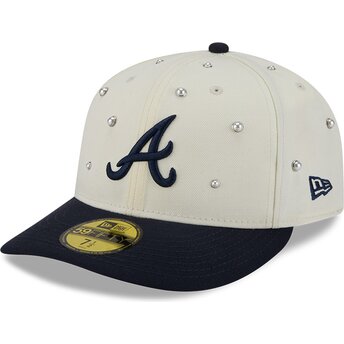Kepsar böjd beige justerad 59FIFTY Beads NA Lifestyle F1 från Atlanta Braves MLB av New Era
