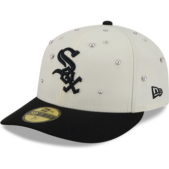 Kepsar böjd beige justerad 59FIFTY Beads NA Lifestyle F1 från Chicago White Sox MLB av New Era