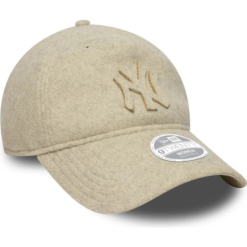 kepsar-bojd-beige-justerbart-band-9twenty-a-frame-melton-luxe-fran-new-york-yankees-mlb-av-new-era