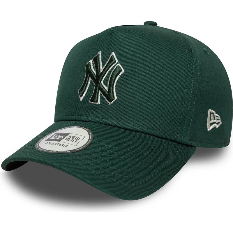 kepsar-bojd-gron-snapback-e-frame-team-outline-fran-new-york-yankees-mlb-av-new-era