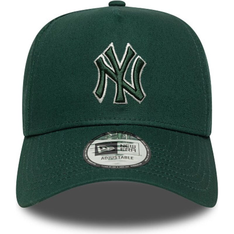 kepsar-bojd-gron-snapback-e-frame-team-outline-fran-new-york-yankees-mlb-av-new-era