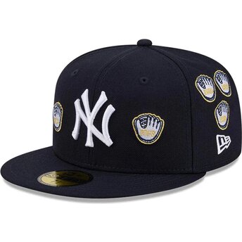 Kepsar platt marinblå justerad 59FIFTY Spike Lee Gloves från New York Yankees MLB av New Era