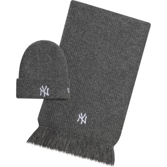 Mössor grå bufanda Knit Set från New York Yankees MLB av New Era