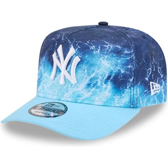 Kepsar böjd blå snapback 9FIFTY A Frame Deep Water från New York Yankees MLB av New Era