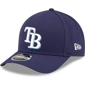 Kepsar böjd marinblå snapback 9FORTY M-Crown Player Replica från Tampa Bay Rays MLB av New Era