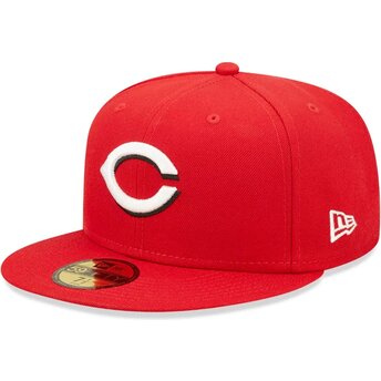 Kepsar platt röd justerad 59FIFTY AC Perf från Cincinnati Reds MLB av New Era