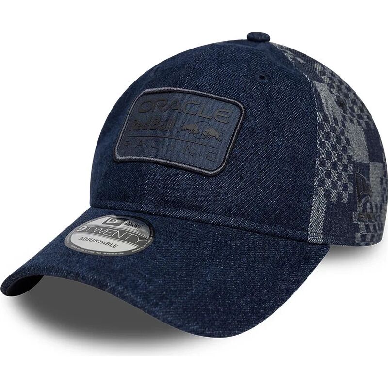 kepsar-bojd-marinbla-justerbart-band-9twenty-patterned-denim-fran-red-bull-racing-formula-1-av-new-era