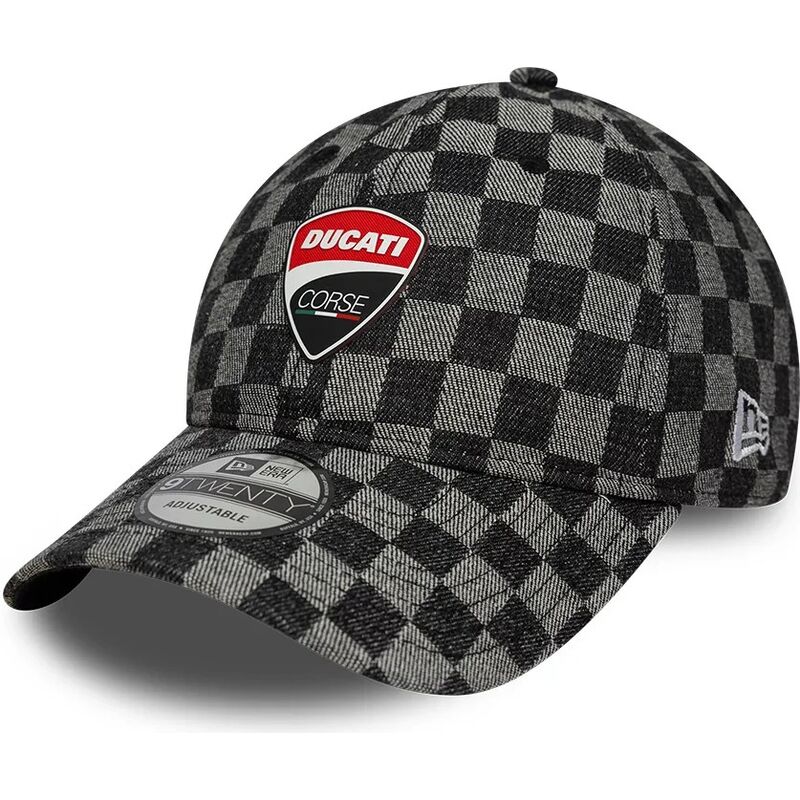 kepsar-bojd-svart-justerbart-band-9twenty-check-fran-ducati-motor-motogp-av-new-era