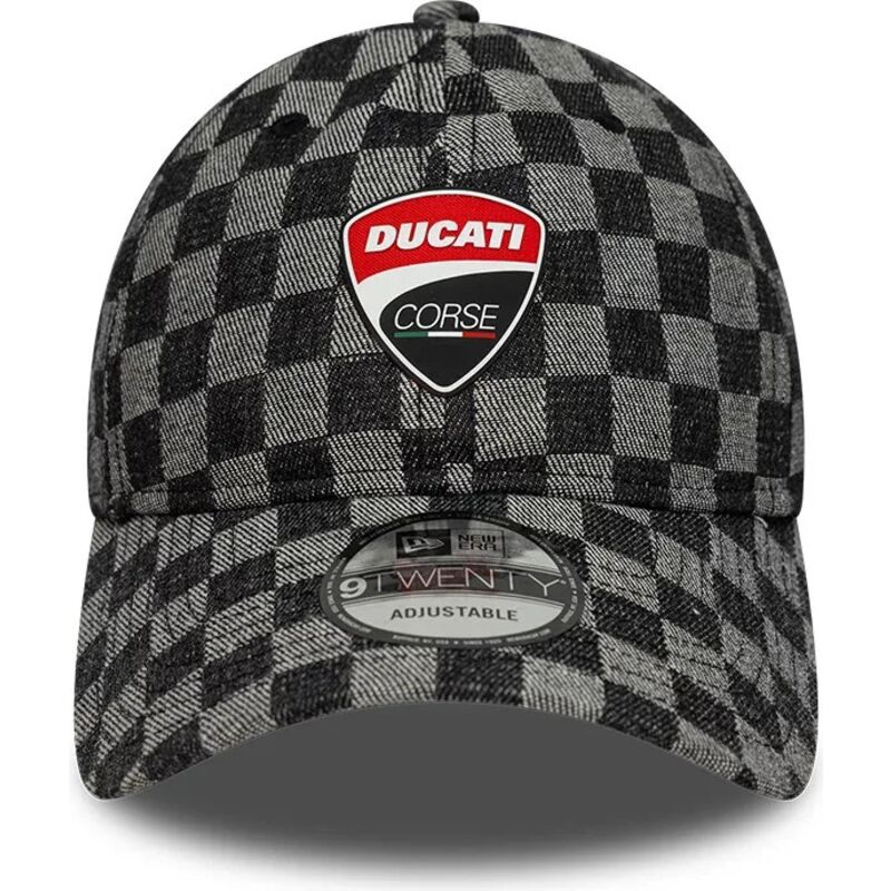 kepsar-bojd-svart-justerbart-band-9twenty-check-fran-ducati-motor-motogp-av-new-era
