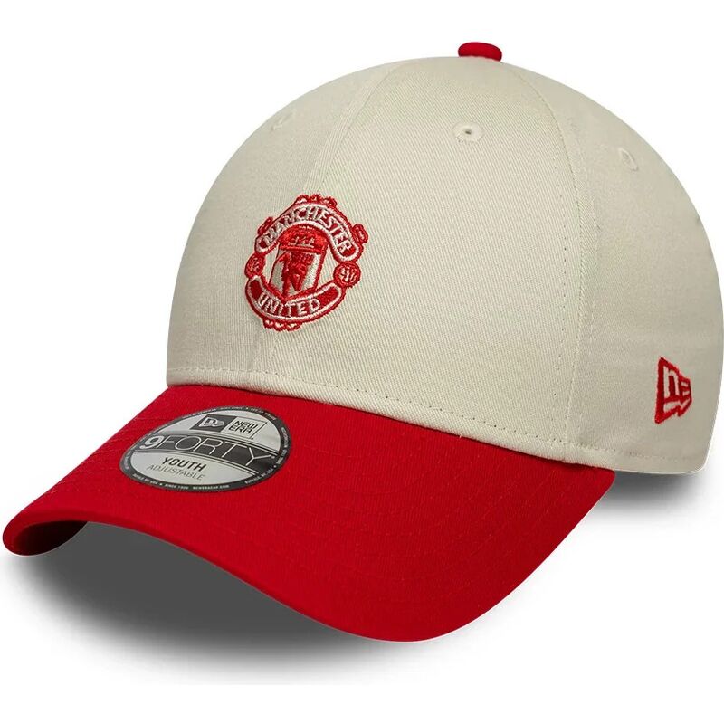 kepsar-bojd-beige-justerbart-band-for-barn-9forty-contrast-fran-manchester-united-football-club-premier-league-av-new-era