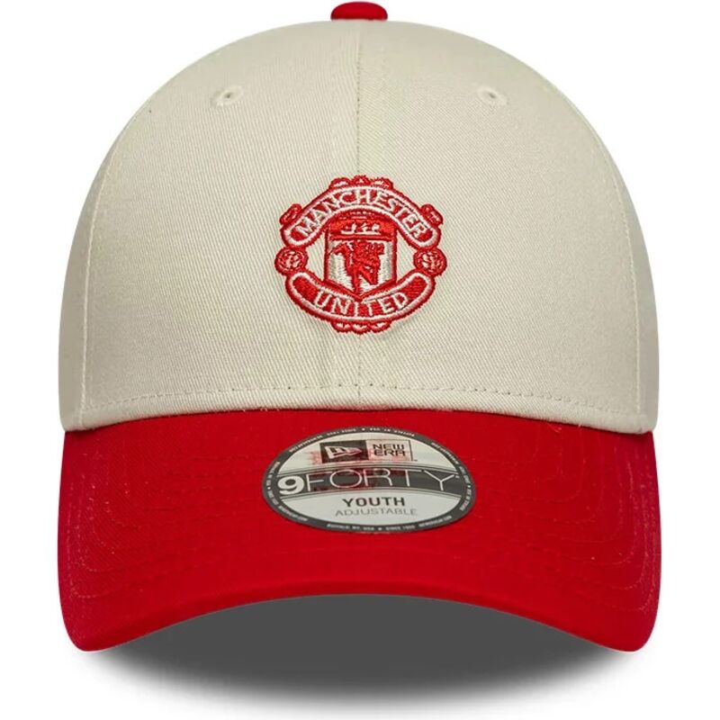 kepsar-bojd-beige-justerbart-band-for-barn-9forty-contrast-fran-manchester-united-football-club-premier-league-av-new-era