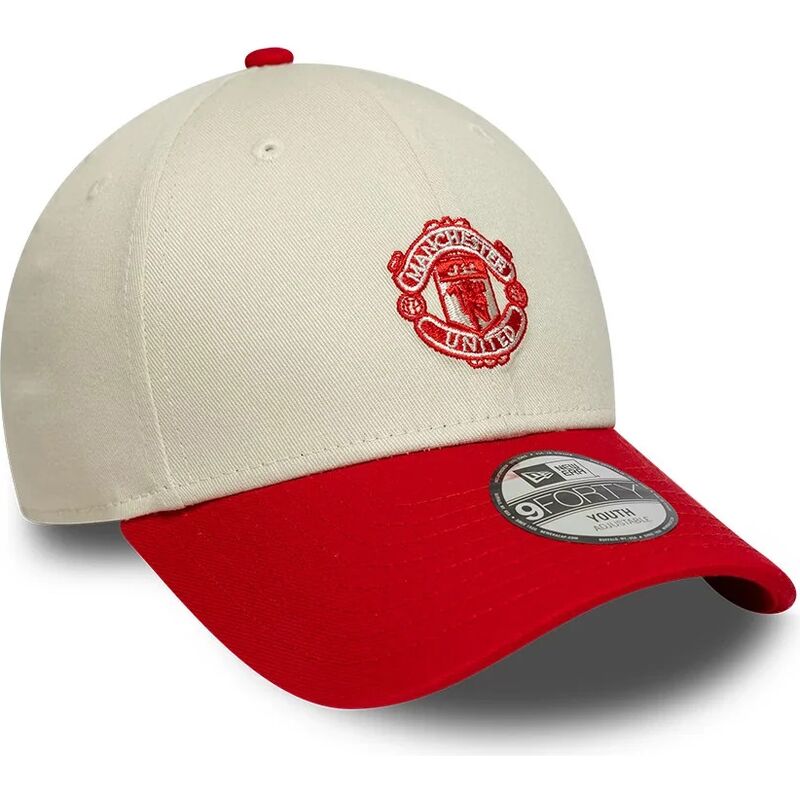 kepsar-bojd-beige-justerbart-band-for-barn-9forty-contrast-fran-manchester-united-football-club-premier-league-av-new-era