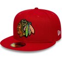 kepsar-platt-rod-justerad-59fifty-basic-fran-chicago-blackhawks-nhl-av-new-era